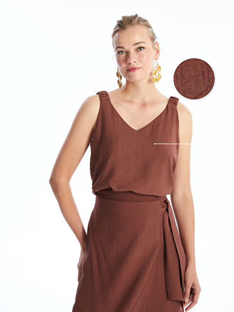 LCWAIKIKI Classic Women's V Neck Plain Blouse - S4HH94Z8-HHA