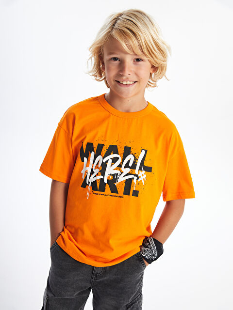 LCW Kids Oversize Crew Neck Boys' T-Shirt - S4HI61Z4-KY0
