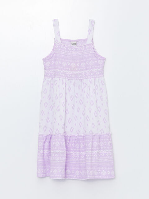 LCW Kids Square Neck Girls' Dress - S4HJ31Z4-LSC