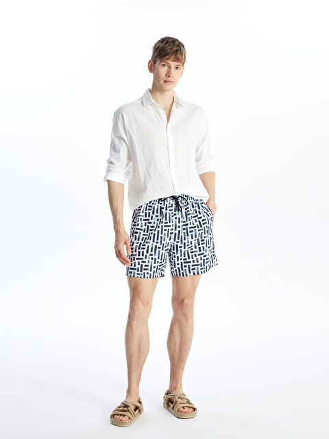 XSIDE Kısa Boy Desenli Erkek Deniz Şortu - S4HJ97Z8-LSJ