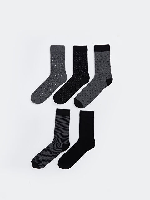 LCW ACCESSORIES Chaussettes de cheville à motifs pour Hommes Lot de 5 pièces - S4HL19Z8-K00