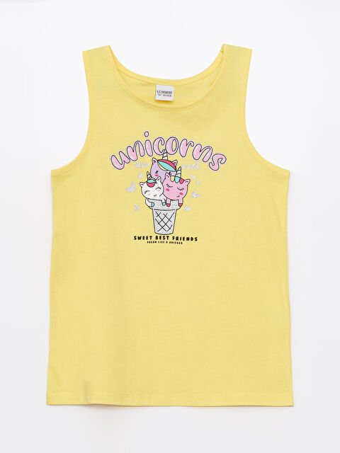 LCW Kids Crew Neck Printed Girls' Tank Top - S4HL25Z4-FSR
