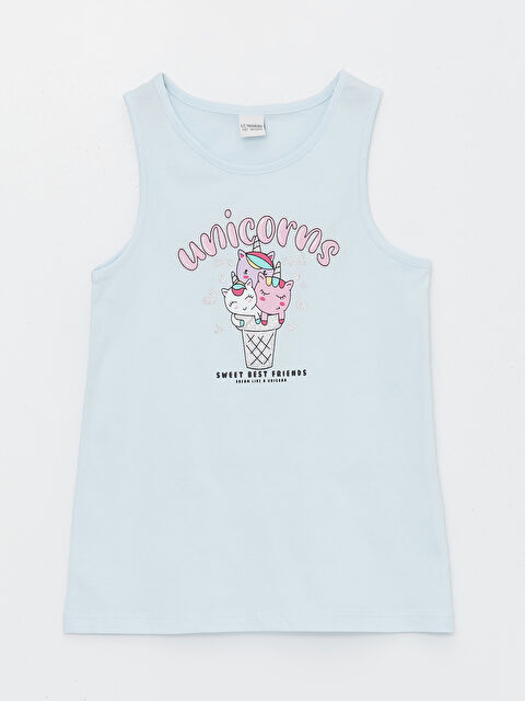 LCW Kids Crew Neck Printed Girls' Tank Top - S4HL25Z4-VZF