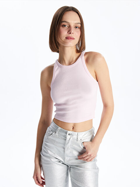 XSIDE Haut Court Uni à Col Rond pour Femmes - S4HO30Z8-QWM