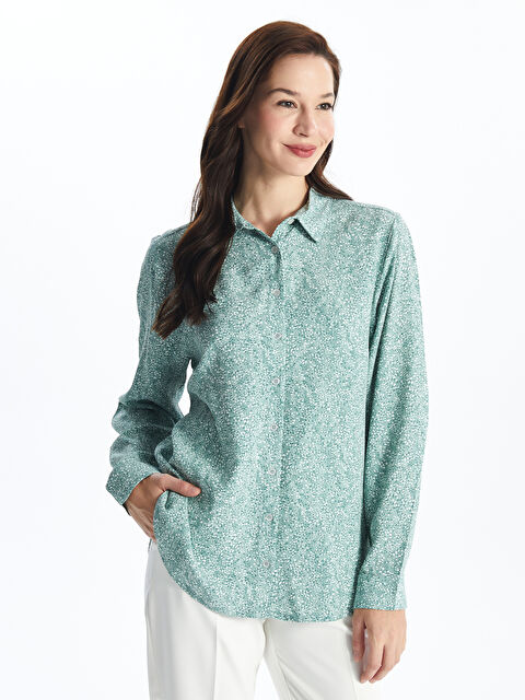 LCW Grace قميص نسائي طويل الأكمام ومطبوع - S4HO49Z8-LRL