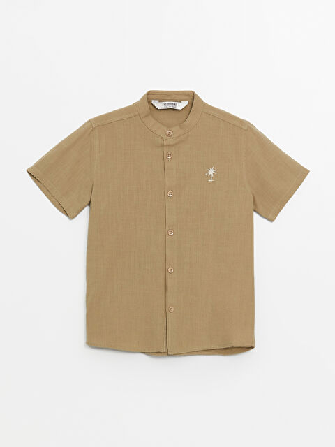 LCW Kids Chemise à Col Mao Manches Courtes pour Garçons - S4HP19Z4-VZ3