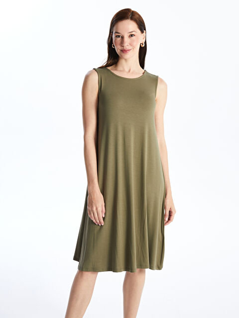 LCW Grace Kadın Bisiklet Yaka Düz Elbise - S4HP48Z8-H4A