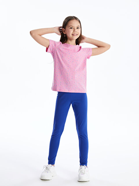 LCW Kids Beli Lastikli Basic Kız Çocuk Tayt - S4HR95Z4-HSL