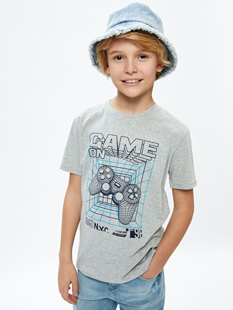 LCW Kids Bisiklet Yaka Tok Kumaş Erkek Çocuk Tişört - S4HS14Z4-EEZ