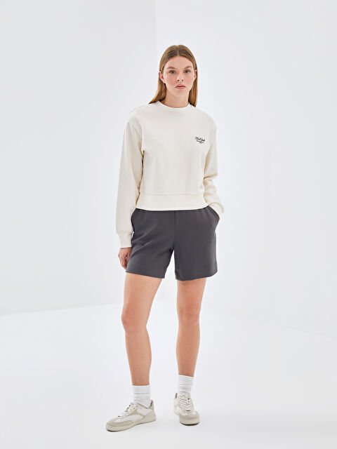 LCW Vision Kadın Beli Lastikli Düz Şort - S4HU79Z8-HEF