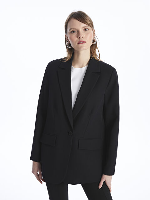 LCW Vision Düz Uzun Kollu Kadın Blazer Ceket - S4I056Z8-CVL