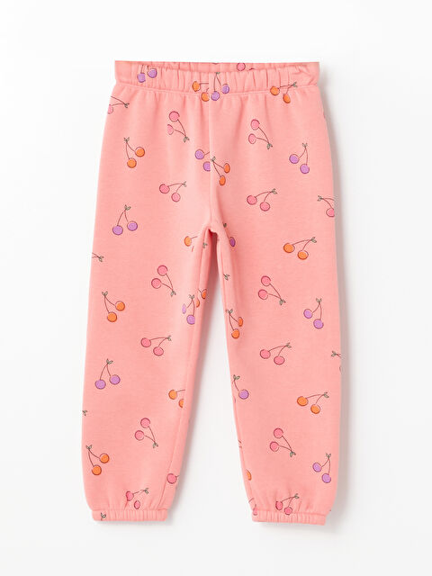 LCW Kids بنطلون رياضي مطبوع تخين للبنات الرضع بخصر مرن - S4I164Z1-LT4