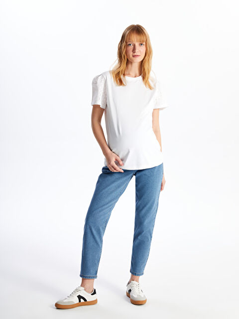 LCWAIKIKI Maternity جينز ماما رقيقة بفترة الحمل مع لوحة للبطن - S4I294Z8-507