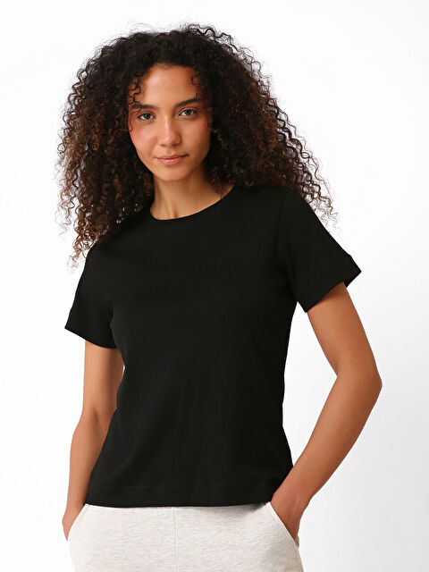 LCW Vision Crew Neck Plain Short Sleeve Women's T-Shirt - S4I391Z8-CVL