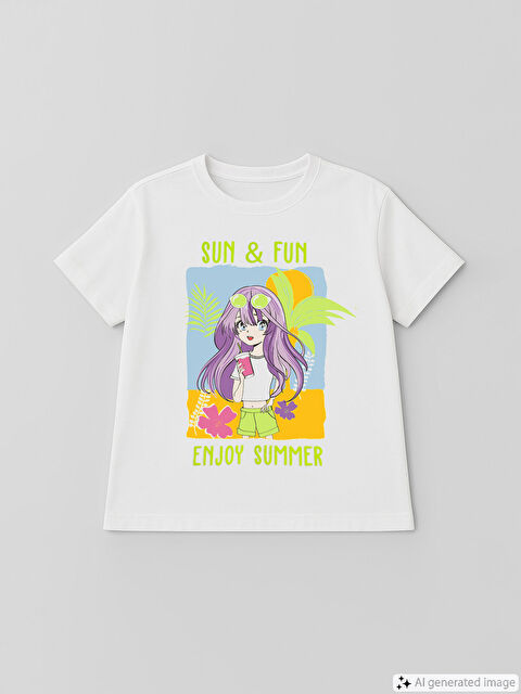 LCW Kids Crew Neck Girls' T-Shirt - S4I643Z4-Q6K