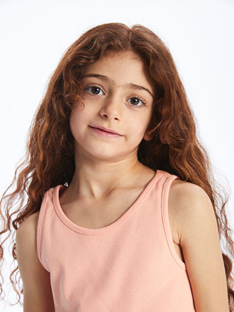 LCW Kids Bisiklet Yaka Basic Kız Çocuk Atlet - S4I886Z4-G4T