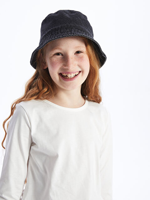 LCW Kids Bisiklet Yaka Basic Uzun Kollu Kız Çocuk Tişört - S4I901Z4-FDU