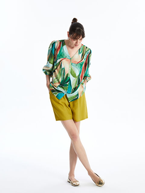 LCWAIKIKI Classic Kadın Beli Lastikli Düz Şort - S4IA66Z8-QYS