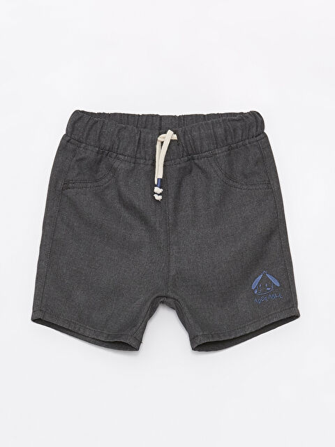 LCW ECO Elasticated Waist Printed Baby Boys' Shorts - S4IB22Z1-LAL