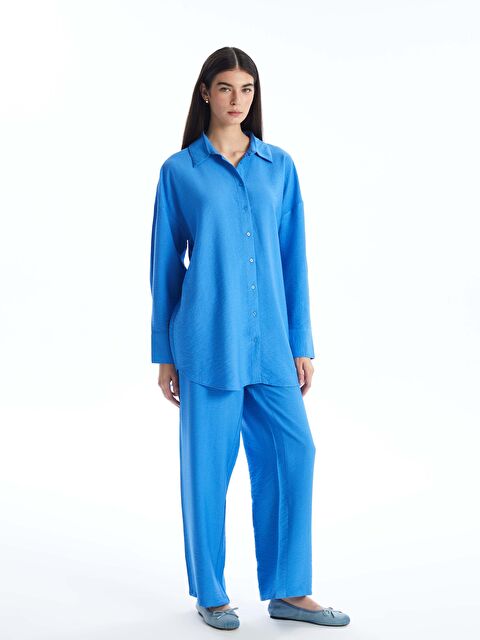 LCW Modest Elasticated Waist Relaxed Fit Women's Trousers - S4IB72Z8-V5C