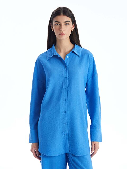 LCW Modest تونيك قميص سادة واسع للسيدات - S4IC20Z8-V5C