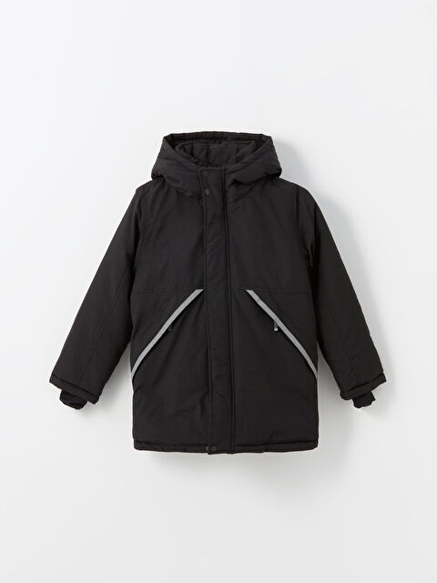 LCW Kids Kapüşonlu Reflektör Detaylı Erkek Çocuk Mont - S4ID55Z4-CVL