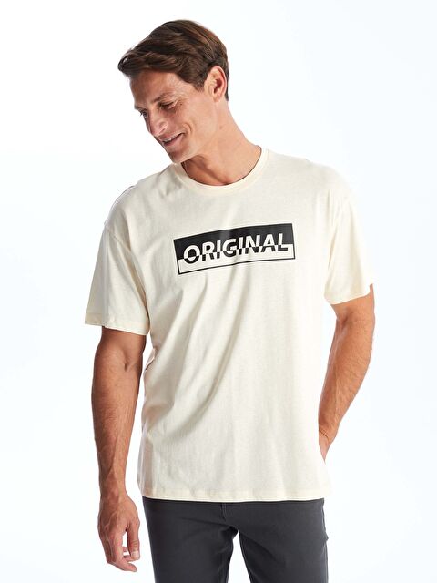 LCW ECO Muška Majica Od Češljanog Pamuka Okruglog İzreza Sa Štampanim Motivom Kratkih Rukava