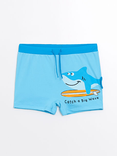 LCW Kids Beli Lastikli Baskılı Erkek Bebek Deniz Şortu - S4IG95Z1-QZE