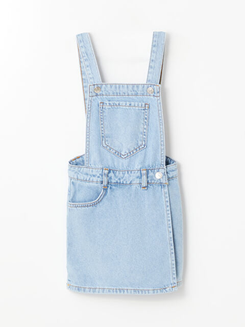 LCW Kids Kız Çocuk Jean Salopet Şort Etek - S4IH09Z4-V2T