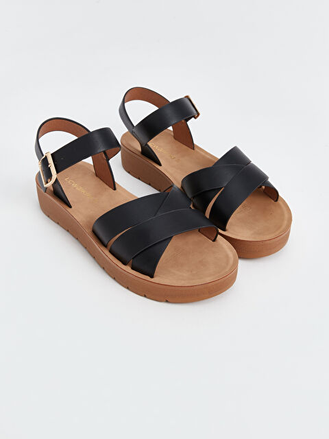 LCW STEPS Cross Strap Women's Sandals - S4II44Z8-HUC