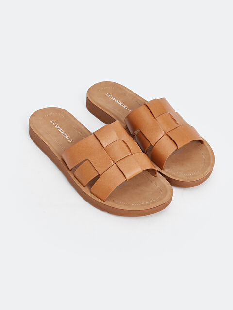 LCW STEPS Faux Leather Women's Slippers - S4II51Z8-JJL