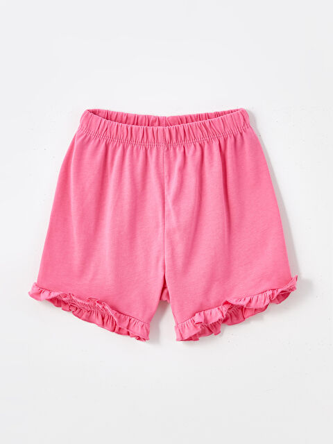 LCW baby Beli Lastikli Basic Kız Bebek Şort - S4II66Z1-QZ3