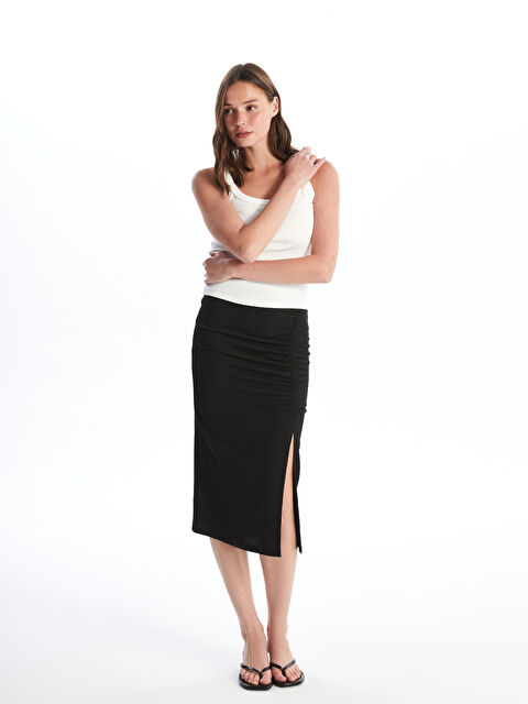 LCW Vision Kadın Dar Fit Düz Kalem Etek - S4II88Z8-CVL