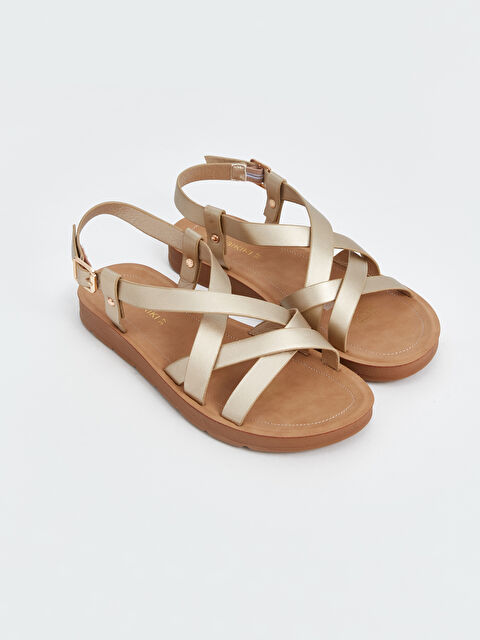 LCW STEPS Cross Strap Women's Sandals - S4IJ02Z8-GHW