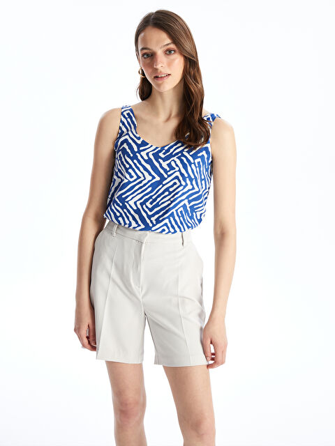 LCWAIKIKI Classic V-Neck Patterned Women's Blouse - S4IJ81Z8-LQQ