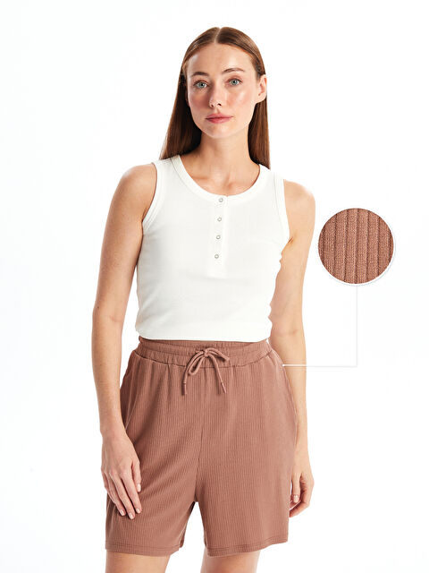 LCWAIKIKI Basic Kadın Beli Lastikli Düz Şort