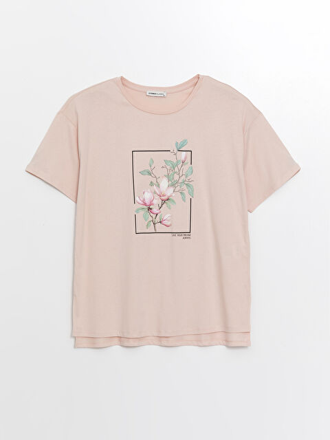 LCWAIKIKI Classic Crew Neck Printed Short Sleeve Women's T-Shirt - S4IN33Z8-KTK