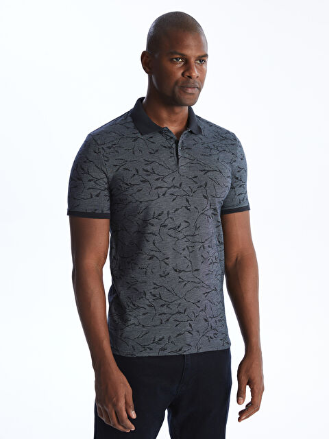 LCW Vision Polo Neck Short Sleeve Patterned Pique Men's T-Shirt - S4IO96Z8-LQ9