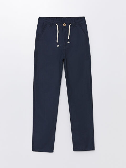 LCW Kids Beli Lastikli Keten Karışımlı Erkek Çocuk Pantolon - S4IP77Z4-DWP