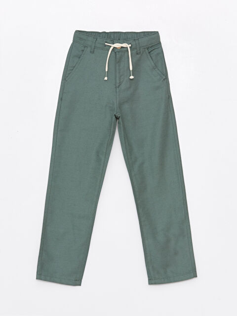 LCW Kids Beli Lastikli Keten Karışımlı Erkek Çocuk Pantolon - S4IP77Z4-H6Z