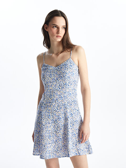 LCW Vision Sweetheart Neck Floral Strappy Women's Dress - S4IQ71Z8-LQQ