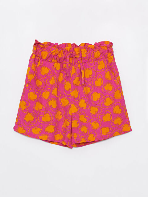 LCW ECO Beli Lastikli Desenli Kız Çocuk Şort - S4IR15Z4-LT4