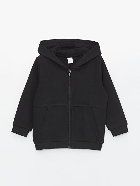 LCW Kids Hooded Long Sleeve Baby Boys' Zipper Sweatshirt - S4IR29Z1-CVL