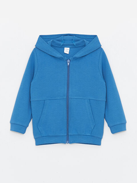 LCW Kids كنزة رياضية بسحاب بغطاء للرأس وكم طويل للأولاد الرضع - S4IR29Z1-R2M