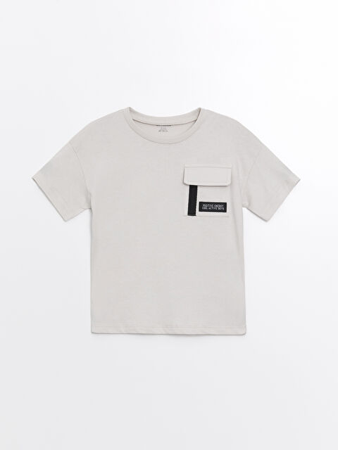 LCW Kids Crew Neck Short Sleeve Printed Baby Boys' T-Shirt - S4IR42Z1-G6V