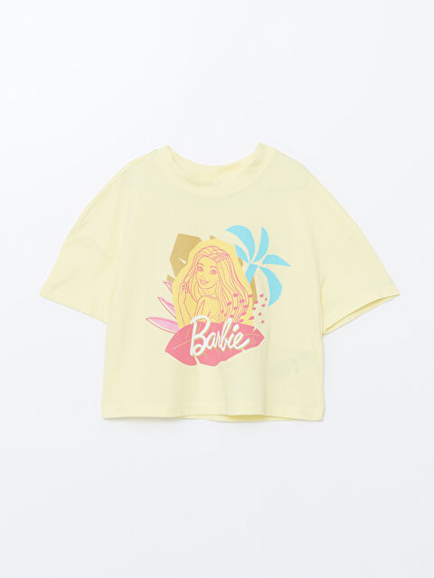 LCW Kids Crew Neck Barbie Printed Girls' T-Shirt - S4IT59Z4-FTR