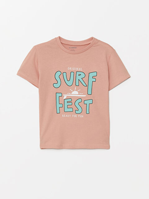 LCW Kids Crew Neck Short Sleeve Printed Baby Boys' T-Shirt - S4IU11Z1-JLQ