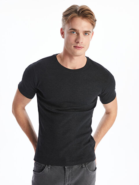 LC WAIKIKI Bisiklet Yaka Kısa Kollu Erkek Tişört - S4IV47Z8-L8N