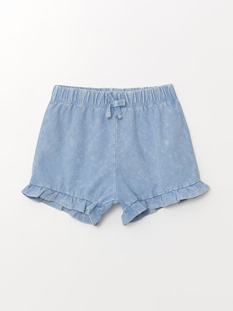 LCW Kids Elastic Waist Basic Baby Girls' Shorts - S4J420Z1-507