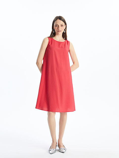 LCWAIKIKI Classic Women's Crew Neck Plain Dress - S4J499Z8-GRQ